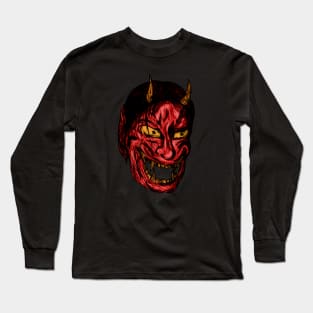 REd demon Mask Long Sleeve T-Shirt